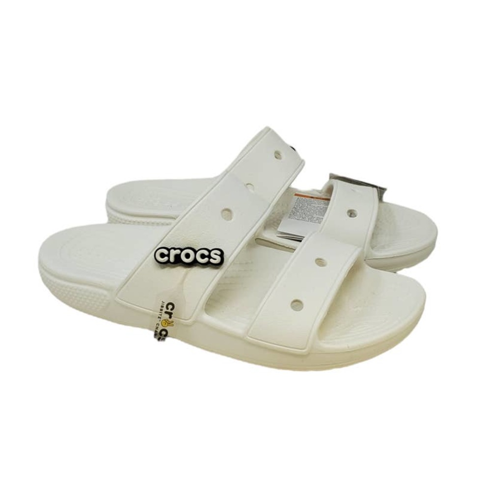 NEW Crocs 8 Classic Sandal White Charm Slide 2 Strap Comfort Waterproof Beach